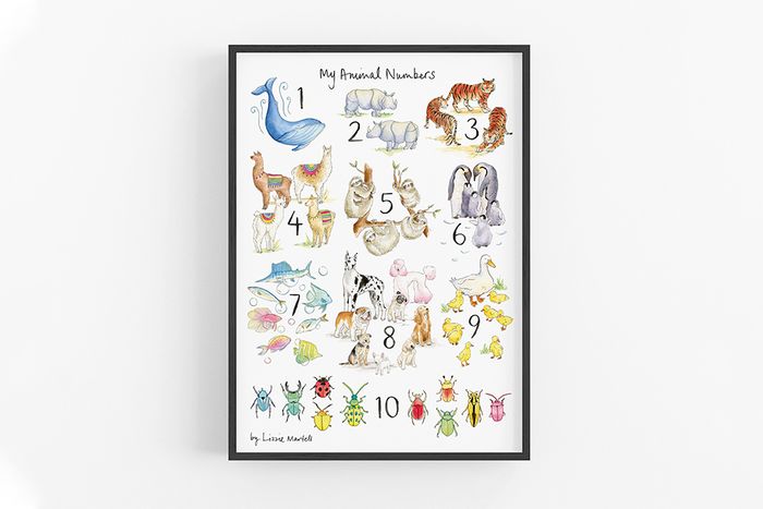My Animal Numbers art print